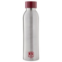 photo B Bottles Twin – Steel & Red – 500 ml – Doppelwandige Thermoflasche aus 18/10 Edelstahl 1